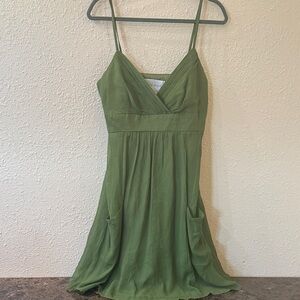 Alfred Angelo Olive Green Dress with Spaghetti Straps